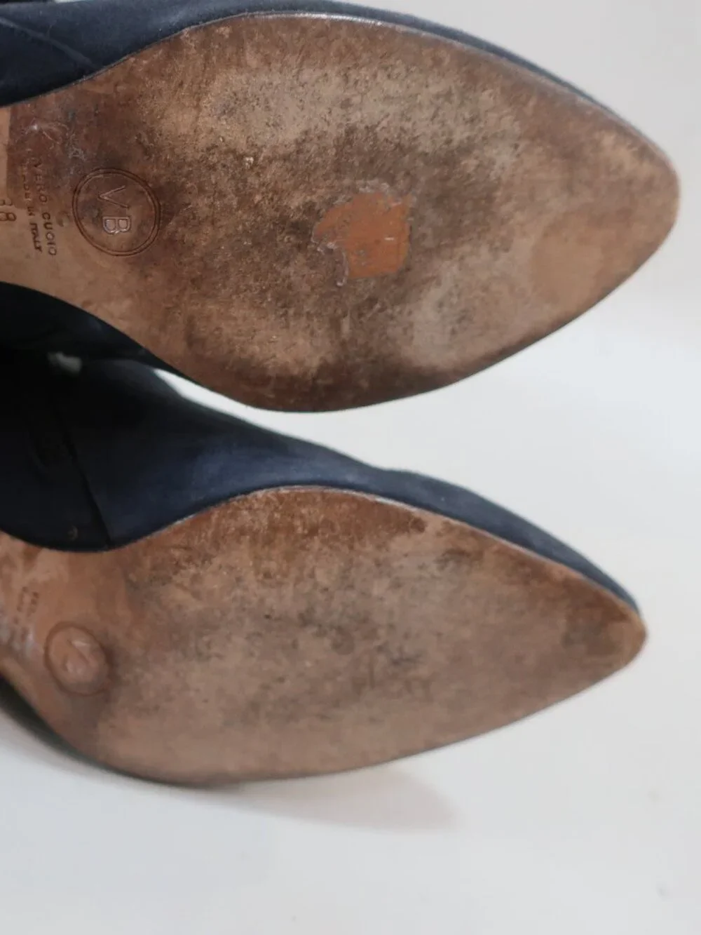 Womens Veronica Beard Laurel Navy Suede Cone Heeled Ankle Booties 38 US/7.5